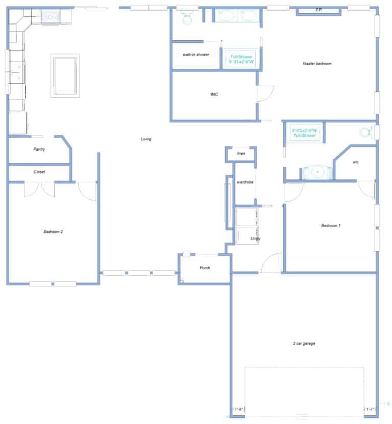 Milano 3 Bedrooms Blueprint