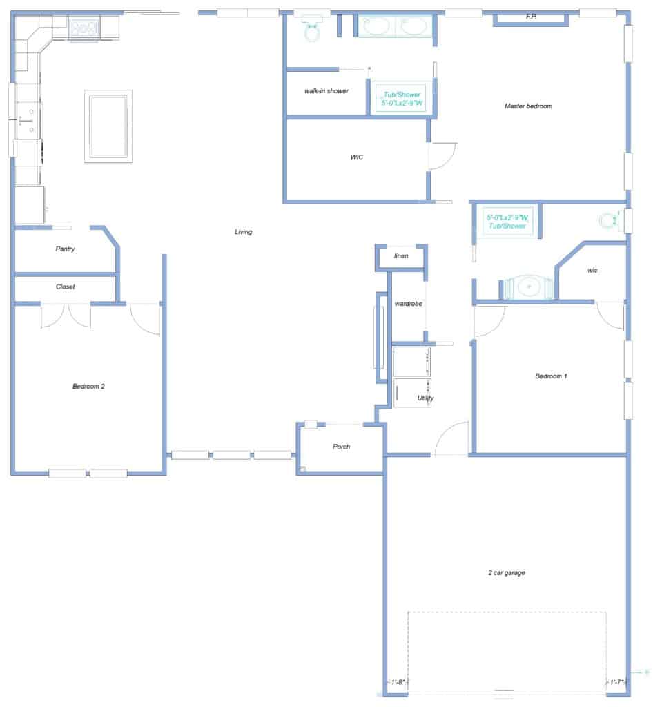 Milano 3 Bedrooms Blueprint